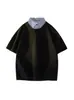 Atacado do fabricante camisa falsa de duas peças gola de camisa manga curta unissex camisa polo masculina verão manga curta algodão manga curta camiseta masculina