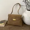 Bolsa Transversal Fosca Retrô Bolsa Feminina Nova Tendência Estilo Commuter Bolsa de Ombro Grande Capacidade Bolsa Quadrada Pequena para Trabalho
