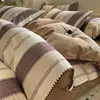 Conjunto de cama simples de outono e inverno de algodão puro escovado de quatro peças, capa de edredom espessa 100% algodão e um conjunto de lençóis de três peças luxuoso e de alta qualidade