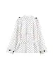 Chaqueta gabardina de moda europea y americana marca Z, de manga larga, popular en AliExpress, de moda transfronteriza, lunares, blanco, otro ZA