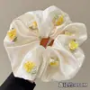 Ligas para el cabello estilo coreano, ligeras, con estampado de leopardo, elásticos para el cabello retro extragrandes, bandas elásticas para el cabello muy elásticas, scrunchies de moda para mujer