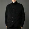 Recomendado principalmente para otoño e invierno, chaleco de pana para hombre con forro polar añadido y engrosado, ropa para padres de mediana edad y mayores, top interior cálido de lana de cordero