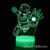 Lámpara de Mesa 3D Serie Iron Man de Marvel Lámpara LED Regalo Creativo Estéreo Visual Luz Nocturna Colorida Protección Ocular