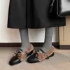 Novedad Otoño e Invierno 2025 Zapatos Mary Jane de Felpa con Forro y Lazo para Mujer, Zapatos Cálidos de Cuero