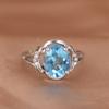 Anillo de Plata S925 Rey Ciervo Dorado Estilo Simple Artístico Lujo Ligero ins Moda Topacio Incrustado Anillo para Mujer Anillo