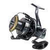 Carrete de Pesca Spinning Completamente Metálico con Bobina Profunda, Sin Juego, Carrete de Pesca Spinning para Lanzamiento a Larga Distancia, Carrete de Pesca para Pesca de Rafta de Peces Gigantes, Carrete de Pesca