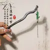 Grampo de Cabelo de Garça Voadora Estilo Antigo Grampo de Cabelo de Ébano Sintético Acessórios Hanfu Novo Estilo Chinês Grampo de Cabelo Cheongsam Joias Atacado para Mulheres