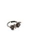 Anillo de apertura con mariposa y diamantes incrustados, estilo Joker, estilo moderno y elegante, para mujer.
