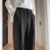 Pantalones Casuales Nuevos para Hombre Diseño de Verano Tubo Recto Adelgazantes Combinan con Todo Caída Pantalones de Pierna Ancha