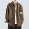 Camisa Workwear Retrô Transfronteiriça 2026 Nova Coleção Primavera e Outono Jaqueta Americana Atacado Masculina Roupa Externa Solta Top