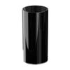 Jarrón Negro Puro Cubo Redondo Grande para Arreglos Florales Cubo Despertar Negro Grande Abierto Recto Maceta para Flores Flores de Bambú Ricas Elevación