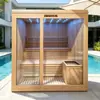 Madera de abeto ferroso Importada Havria Calentador de sauna de 6Kw + sistema de control por microcomputadora Personalizado para 2-4 personas