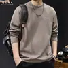 Nova Camiseta de Manga Longa para Homens Primavera 2026, Estilo Casual Americano, Marca Popular Tendência Primavera e Outono, Camada Base de Tamanho Grande