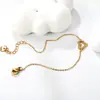 Moda Transfronteriza Pulsera Sencilla de Acero Inoxidable con Forma de Corazón Hueco Versátil para Mujer Pulsera de Amor Joyería de Gama Alta Venta al por Mayor
