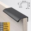 Manija Invisible Sin Perforaciones Larga Negra Moderna Simple Cajón Gabinete Puerta de Armario Tirador Oscuro Borde Envolvente de Sellado