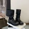 Botines Cortos Estilo Vaquero Occidental Retro Francés con Tacón Grueso para Mujer, Nuevo Estilo 2026 Estilo Botín Apilado