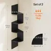 Estantería de Esquina Transfronteriza para Sala de Estar y Dormitorio, Organizador de Esquina Montado en Pared con Diseño de Múltiples Niveles y Estante de Almacenamiento Decorativo