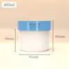 Pote de creme PP fosco com tampa flip-top, pote plástico pequeno de boca larga com cantos arredondados, 100-400g, frasco dispensador para máscara facial e máscara de argila