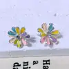 2026 Nuevos Pendientes de Tachuela Pequeños de Margaritas y Girasoles con Parche de Esmalte Colorido Estilo Coreano Elegantes Accesorios de Pendientes de Esmalte