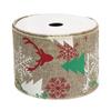 Hongbin Craft Fita de Árvore de Natal de Duas Cores Fita de Arranjo de Atmosfera de Férias de Natal Fita de Decoração de Árvore de Natal Atacado