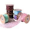 Estampado de cabeza de ratón de dibujos animados cinta de gasa lazo DIY accesorios para el cabello flores regalo horneado empaque de pastel
