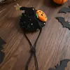 Disfraz de Halloween para mascota: cabeza de calabaza de gato, collar divertido y babero para perros, osos de peluche y perros pequeños a medianos