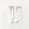 Calcetines de verano para niños, de malla fina de algodón, con dibujos animados, para niños y niñas, largos hasta la rodilla, antimosquitos