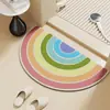 Alfombrilla Creativa de Baño con Forma de Semicírculo de Barro de Diatomeas Alfombrilla para Pies Puerta de Baño Alfombrilla Absorbente Inodoro Alfombra Antideslizante de Forma Especial