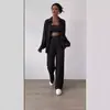 2024 Europeo y Americano Amazon Temu Cardigan de Botones de Color Puro Traje Moda Casual para Mujer Conjunto de Dos Piezas para Mujer Lote