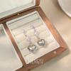 Pendientes largos de metal con forma de corazón, sencillos y geniales, para el rostro, finos, modernos, únicos y combinables, para mujer.