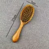 Sándalo Dorado Bambú Carbonizado Grande Cepillo de Dientes Placa Cuadrada Grande Bolsa de Aire Peine Masajeador Cabezal Masajeador Peine Masajeador de Meridianos