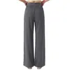 Pantalones de Fitness Rectos de Yoga de Alta Elasticidad para Mujer, Estilo Holgado Delgado con Bolsillos Laterales, Pantalones Largos Casuales de Pierna Ancha para Correr, Pantalones Deportivos