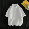 2021 Nueva camisa de manga corta para hombre estilo Hong Kong talla grande casual corte holgado ropa CY02
