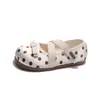 Zapatos de Cuero de Lunares para Niñas 2026 Primavera/Verano Nueva Moda Versátiles Zapatos Mary Jane para Niños