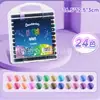 Caneta Marcadora Glitter com Ponta Macia, Caneta Marcadora Luminosa, Caneta Fluorescente, Tinta Estrela Cintilante para Pintura, Caneta Glitter de Ponta Dupla