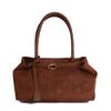 Bolso Tote Casual de Hombro Único Textura Escarchada Moda Retro Otoño 2025 Peludo de Mano para Mujer