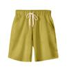 Pantalones Cortos de Algodón Europeos y Americanos Tallas Grandes para Mujer, Pantalones Deportivos Casuales de Verano Delgados Sueltos de Cintura Alta, Pantalones Rectos Adelgazantes de Longitud Media para Mujer