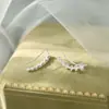 Brincos de Zircônia em Prata S999 Novos 2025 Novos Brincos Tendência Nicho Brincos com Sensação Avançada Moda Versátil