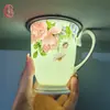 Taza de agua creativa de cerámica de Tangshan para el hogar borde dorado Porcelana de hueso Copa de cáliz taza para el té de la tarde regalo publicitario de oficina Taza