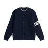 Suéter cárdigan de punto a rayas para pareja, para hombres y mujeres, otoño e invierno, estilo perezoso, chaqueta casual holgada de botones, versátil y moderna
