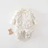 Roupas para bebê recém-nascido, algodão puro Classe A, macacão acolchoado de peça única 40g, adequado para bebês, para usar no outono e inverno, macacão de peça única de algodão fino