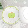 Cor de Esmalte Novo Estilo Prato de Frutas de 8 polegadas Prato de Cerâmica Fofo Desenho Animado Louça Fresca Criativa Prato Redondo Prato de Mesa Doméstico para Arroz