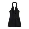 BZL Wholesale 2026 Verano Nuevo Ropa para Mujer Estilo Europeo y Americano, Mono de Cuello Halter con Hebilla de Nudo, 12610, Color de la Imagen