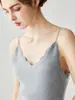 Camisola de punto 100% cachemir puro con cuello en V para mujer, corte ajustado, top base sin mangas, nuevo estilo otoño e invierno