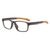 En stock Comercio Exterior Nuevo TR90 Patilla Elástica para Hombre Baloncesto Running Anticolisión Antideslizante Montura Cuadrada Lentes Planos