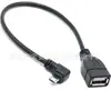 Cable adaptador micro USB acodado a USB hembra, cable micro USB acodado a 90 grados, cable de datos OTG para Android