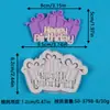 Forma de bolo caseira caseira Inglês Feliz Aniversário cartão de chocolate decoração de bolo molde de silicone