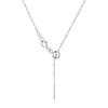 Collar con colgante de plata de ley S925 de la serie navideña para mujer, caja de regalo, microcircón con forma de caricatura, cadena de clavícula combinable para otoño e invierno.