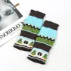 Luvas de Tricô Coloridas Estilo Novo Floco de Neve de Natal Transfronteiriças Fair Isle Quentes Luvas de Lã Tricotadas com Tela de Toque