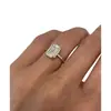Anéis Minimalistas Criativos Transfronteiriços Estilo Ins Europeu e Americano Incrustados com Pedras Preciosas, Banhados a Ouro, Joias Femininas que Preservam a Cor, Atacado do Fabricante